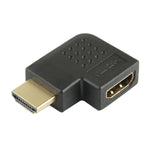 금도금 HDMI 19핀 수컷 to HDMI 19핀 암컷 어댑터 90도 각도, HDMI 암컷 to 수컷