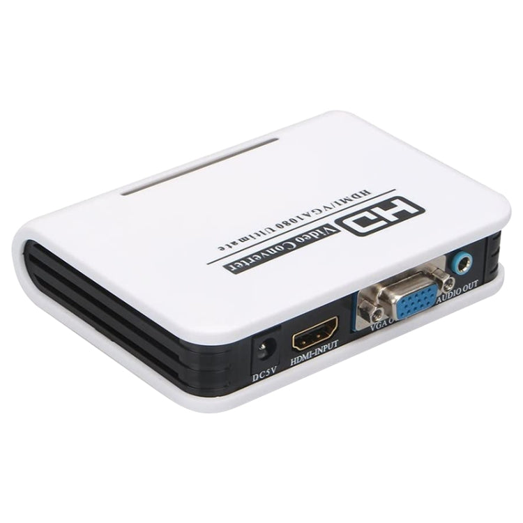 1080P HDMI to VGA 어댑터 디지털 to 아날로그 비디오 오디오 컨버터 케이블 Xbox 360 PS3 PS4 PC 노트북 TV 박스 프로젝터용, HDMI to VGA (화이트)
