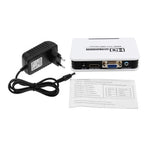 1080P HDMI to VGA 어댑터 디지털 to 아날로그 비디오 오디오 컨버터 케이블 Xbox 360 PS3 PS4 PC 노트북 TV 박스 프로젝터용, HDMI to VGA (화이트)
