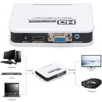 1080P HDMI to VGA 어댑터 디지털 to 아날로그 비디오 오디오 컨버터 케이블 Xbox 360 PS3 PS4 PC 노트북 TV 박스 프로젝터용, HDMI to VGA (화이트)