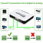 1080P HDMI to VGA 어댑터 디지털 to 아날로그 비디오 오디오 컨버터 케이블 Xbox 360 PS3 PS4 PC 노트북 TV 박스 프로젝터용, HDMI to VGA (화이트)