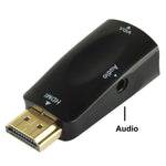 풀 HD 1080P HDMI to VGA 및 오디오 어댑터 HDTV / 모니터 / 프로젝터용, HDMI 수컷 to VGA + 오디오 (블랙), HDMI 수컷 to VGA + 오디오 (화이트)