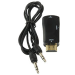 풀 HD 1080P HDMI to VGA 및 오디오 어댑터 HDTV / 모니터 / 프로젝터용, HDMI 수컷 to VGA + 오디오 (블랙), HDMI 수컷 to VGA + 오디오 (화이트)