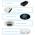 풀 HD 1080P HDMI to VGA 및 오디오 어댑터 HDTV / 모니터 / 프로젝터용, HDMI 수컷 to VGA + 오디오 (블랙), HDMI 수컷 to VGA + 오디오 (화이트)