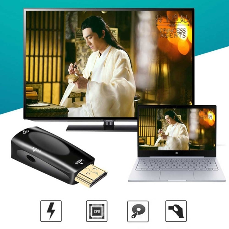풀 HD 1080P HDMI to VGA 및 오디오 어댑터 HDTV / 모니터 / 프로젝터용, HDMI 수컷 to VGA + 오디오 (블랙), HDMI 수컷 to VGA + 오디오 (화이트)