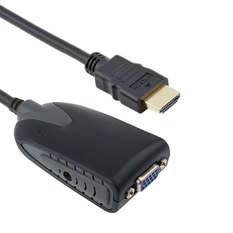 HDMI 수컷 to VGA 암컷 어댑터 오디오 케이블 포함, 길이: 50cm