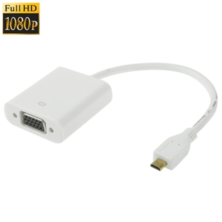22cm 마이크로 HDMI 수컷 to VGA 암컷 비디오 어댑터 케이블, 풀 HD 1080P 지원, 마이크로 HDMI 수컷 to VGA 암컷