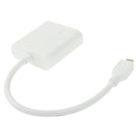 22cm 마이크로 HDMI 수컷 to VGA 암컷 비디오 어댑터 케이블, 풀 HD 1080P 지원, 마이크로 HDMI 수컷 to VGA 암컷