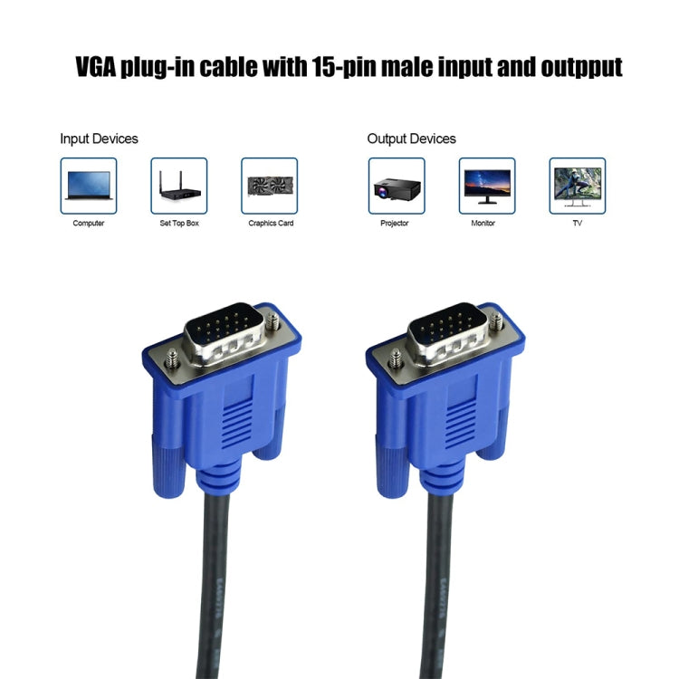 1.8m 고품질 VGA 15핀 수컷 to VGA 15핀 수컷 케이블 LCD 모니터 / 프로젝터용, 1.8m