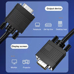 1.5m 일반 품질 VGA 15핀 수컷 to VGA 15핀 수컷 케이블 CRT 모니터용, 1.5m VGA