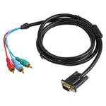 1.5m VGA to 3RCA RGB 케이블, VGA to RGB