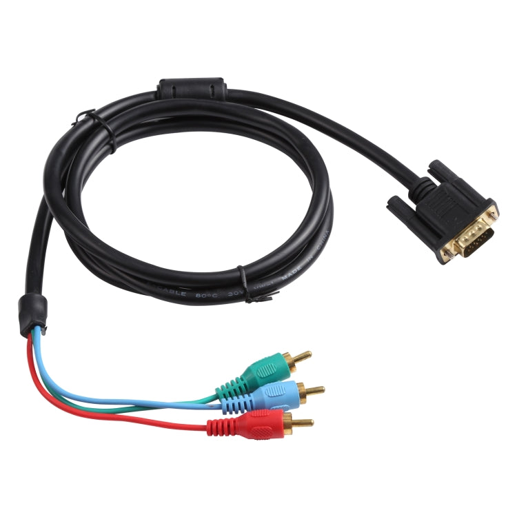 1.5m VGA to 3RCA RGB 케이블, VGA to RGB