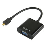 22cm 풀 HD 1080P 마이크로 HDMI 수컷 to VGA 암컷 비디오 어댑터 케이블 오디오 케이블 포함, 마이크로 HDMI