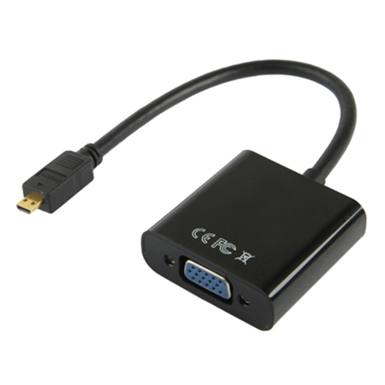 22cm 풀 HD 1080P 마이크로 HDMI 수컷 to VGA 암컷 비디오 어댑터 케이블 오디오 케이블 포함, 마이크로 HDMI