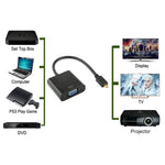 22cm 풀 HD 1080P 마이크로 HDMI 수컷 to VGA 암컷 비디오 어댑터 케이블 오디오 케이블 포함, 마이크로 HDMI