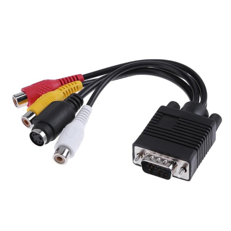 VGA to S-Video AV RCA TV 변환 케이블 어댑터 2 오디오 케이블 포함, VGA to S-Video