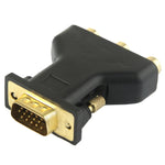 VGA 15핀 수컷 to 3 RCA 컴포넌트 암컷 어댑터, VGA