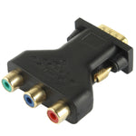 VGA 15핀 수컷 to 3 RCA 컴포넌트 암컷 어댑터, VGA