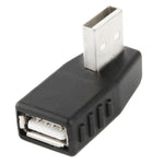 USB 2.0 AM to AF 어댑터 90도 각도, OTG 기능 지원, 90도 오른쪽 각도, 90도 왼쪽 각도