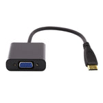 22cm 풀 HD 1080P 미니 HDMI 수컷 to VGA 암 비디오 어댑터 케이블 오디오 케이블 포함, 미니 HDMI