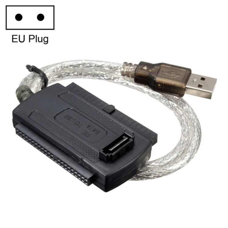 USB 2.0 to IDE & SATA 케이블, 케이블 길이: 약 55cm, USB 2.0 to IDE & SATA (EU 플러그), USB 2.0 to IDE & SATA (US 플러그), USB 2.0 to IDE & SATA (UK 플러그)