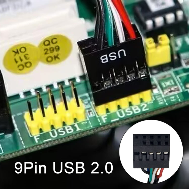 USB 2.0 9핀 마더보드 암 to USB 3.0 19핀 하우징 수컷 어댑터 케이블, 길이: 15cm, 9핀 암 to 19핀 수컷