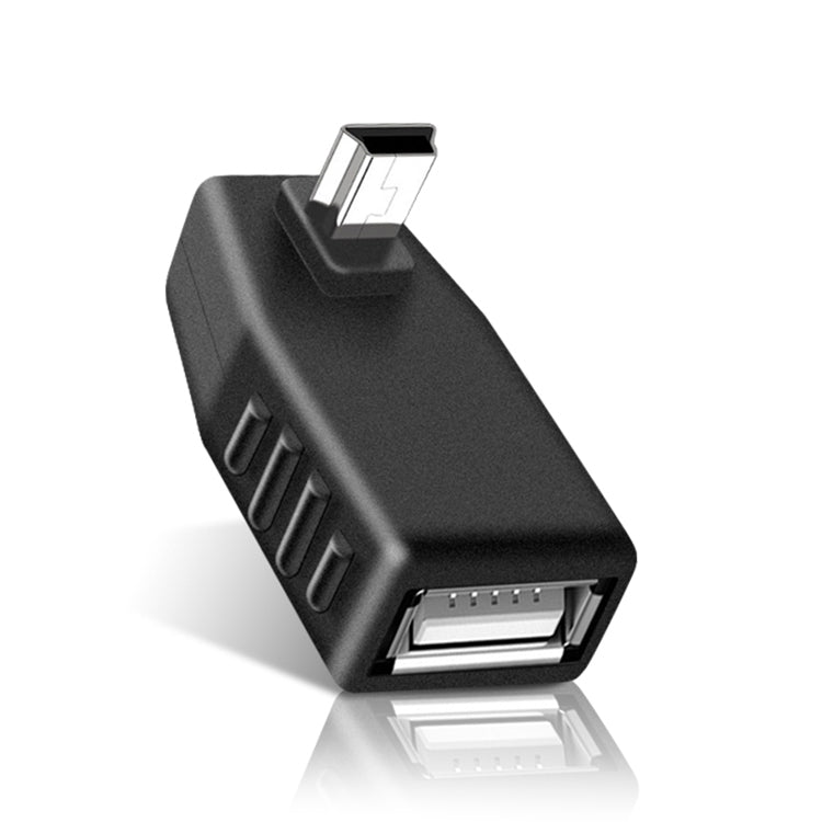 90도 미니 USB 수컷 to USB 2.0 AF 어댑터, 90도 위쪽 각도, 90도 아래쪽 각도