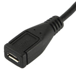 90도 마이크로 USB 수형 to 마이크로 USB 암형 어댑터 케이블, 길이: 25cm