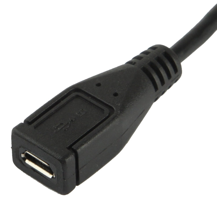 90도 마이크로 USB 수형 to 마이크로 USB 암형 어댑터 케이블, 길이: 25cm