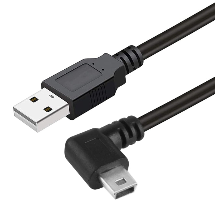 90도 미니 USB 수컷 to USB 2.0 AM 어댑터 케이블, 길이: 25cm, 오른쪽 각도 미니 USB