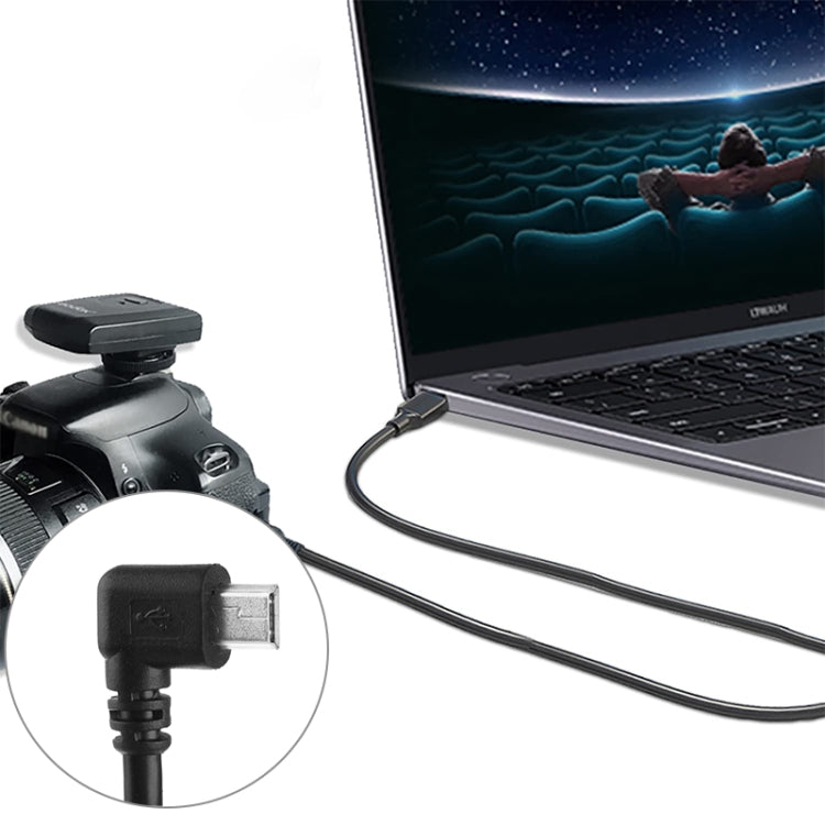 90도 미니 USB 수컷 to USB 2.0 AM 어댑터 케이블, 길이: 25cm, 오른쪽 각도 미니 USB