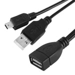 미니 USB 수 + USB 2.0 AM to AF 케이블 OTG 기능 포함, 길이: 30cm / 35cm, 미니 USB + USB AM, 30cm