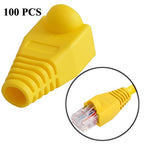 RJ45용 네트워크 케이블 부츠 캡 커버, 블랙 (1팩 100개, 가격은 100개 기준), 100개 블랙, 100개 레드, 100개 블루, 100개 화이트, 100개 그린, 100개 그레이, 100개 옐로우