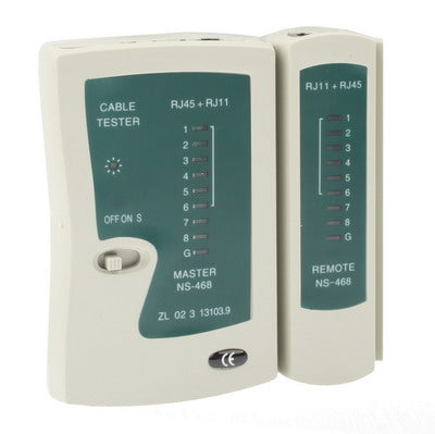 네트워크 케이블 테스터 RJ45 RJ11 RJ12 Cat5 UTP LAN 네트워킹 도구, RJ45/RJ11 그린