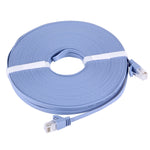 20m CAT6 초슬림 평면 이더넷 네트워크 LAN 케이블, 20m 블루