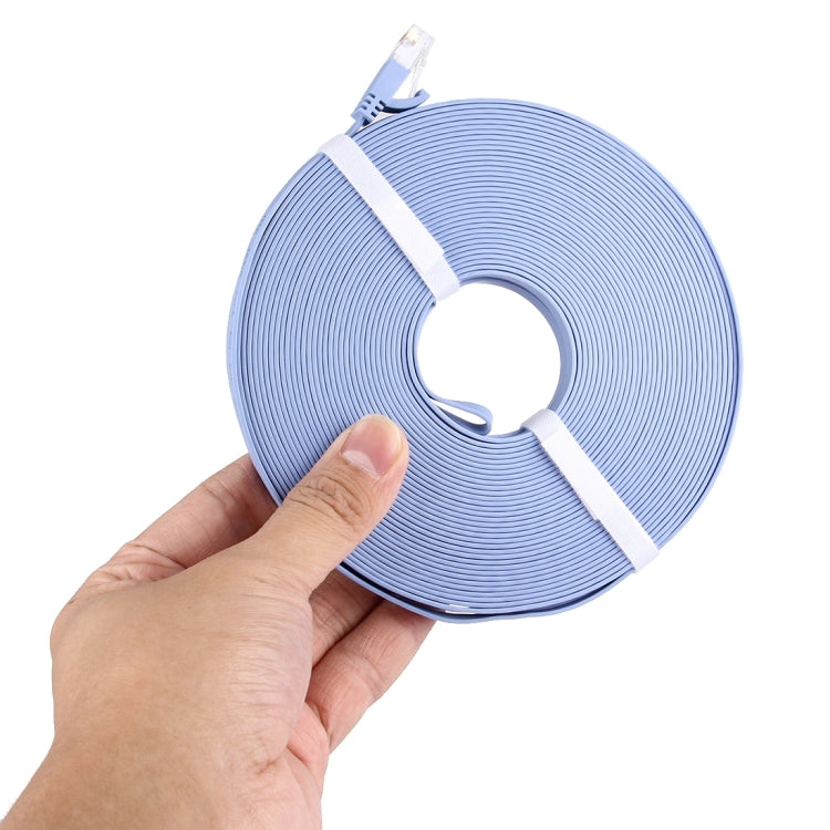 20m CAT6 초슬림 평면 이더넷 네트워크 LAN 케이블, 20m 블루
