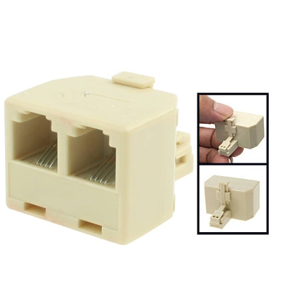 RJ11 수-2 RJ11 암 소켓 어댑터 변환기