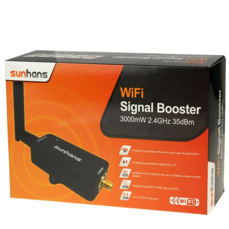 Sunhans SH24BTA-N 35dBm 2.4GHz 3W 11N/G/B WiFi 신호 증폭기 무선 리피터, SH24BTA-N