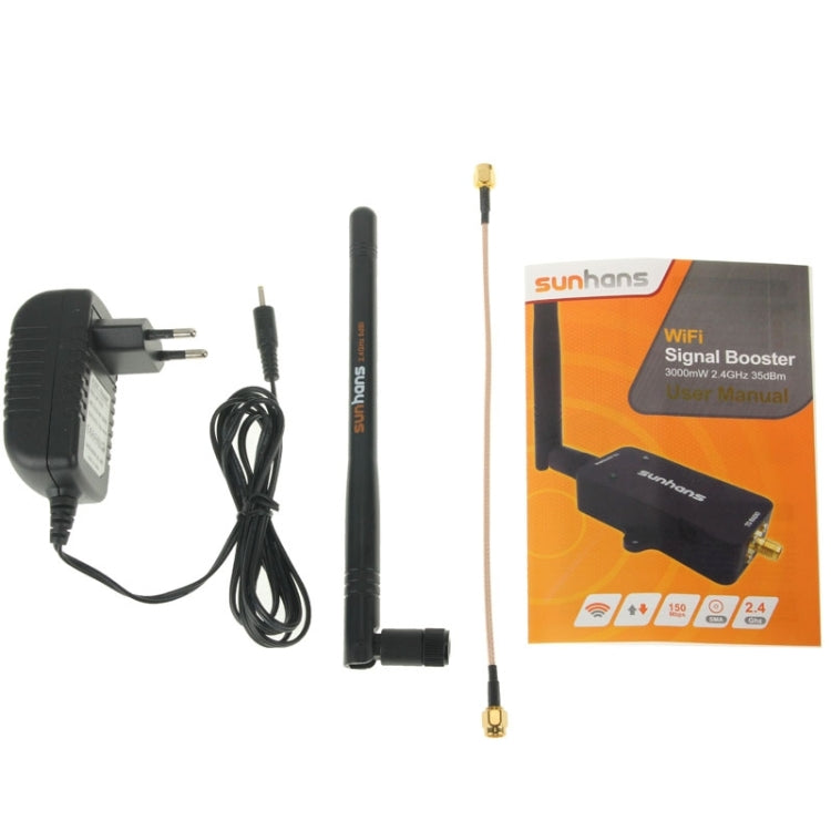 Sunhans SH24BTA-N 35dBm 2.4GHz 3W 11N/G/B WiFi 신호 증폭기 무선 리피터, SH24BTA-N