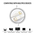 금도금 헤드 CAT7 고속 10Gbps 초슬림 평면 이더넷 네트워크 LAN 케이블, 1m, 2m, 3m, 5m, 10m, 15m, 20m, 25m, 30m