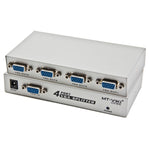 4포트 150MHz VGA 분배기 (1 VGA 입력, 4 VGA 출력), 4포트 분배기 실버