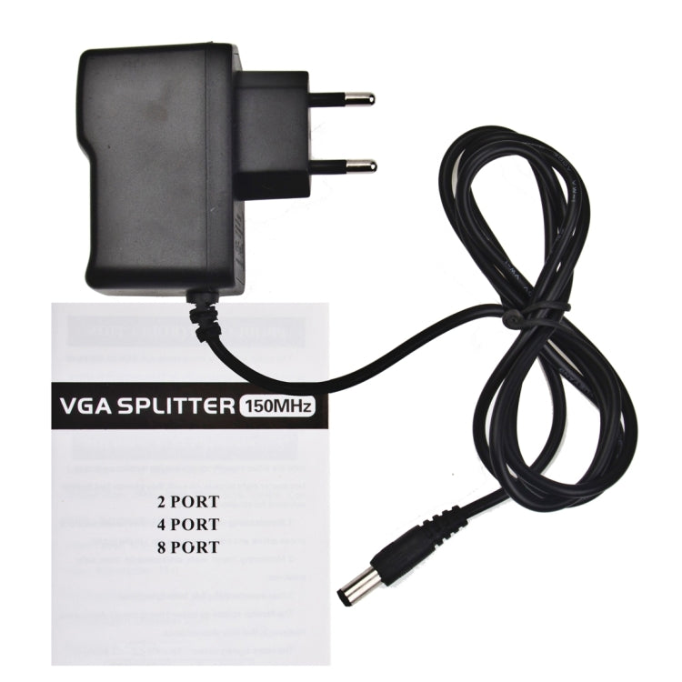 4포트 150MHz VGA 분배기 (1 VGA 입력, 4 VGA 출력), 4포트 분배기 실버