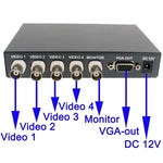쿼드 분할 모드 VGA(검정)