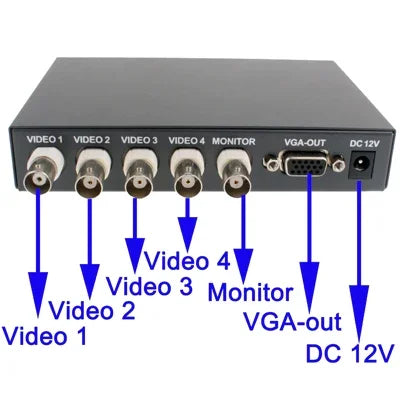 쿼드 분할 모드 VGA(검정)
