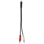 3.5mm 암컷 스테레오 잭 to 2 수컷 RCA 플러그 케이블, 길이: 38cm, 3.5mm to 2 RCA 수컷