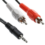 일반 품질 잭 3.5mm 스테레오 to RCA 수컷 오디오 케이블, 길이: 3m, 길이: 3m