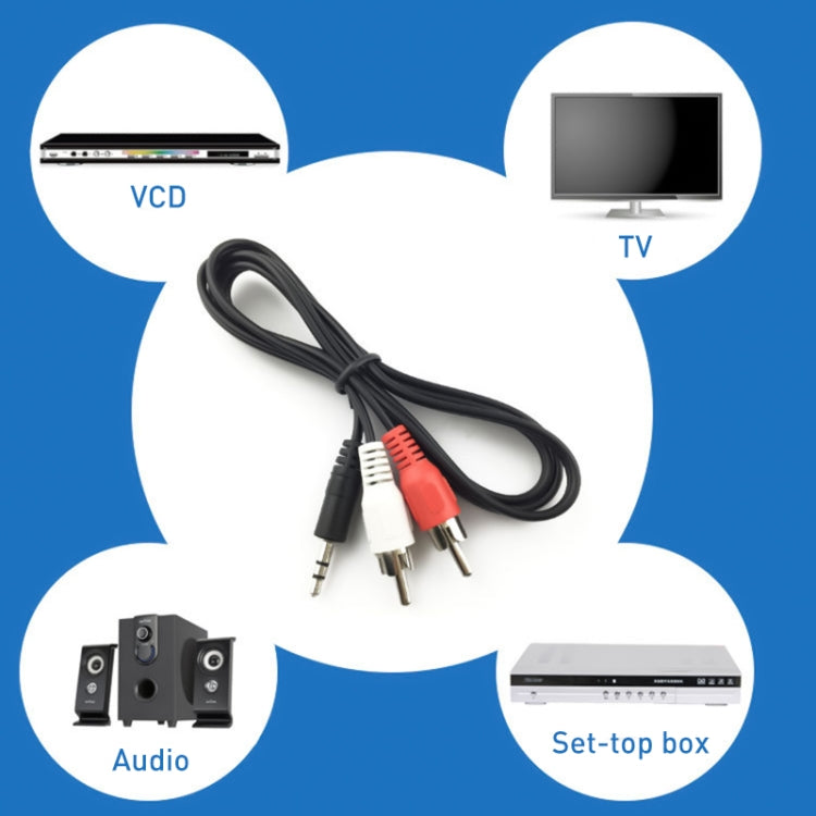 일반 품질 잭 3.5mm 스테레오 to RCA 수컷 오디오 케이블, 길이: 3m, 길이: 3m