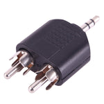 2 RCA 수-3.5mm 수 잭 오디오 Y 어댑터, 2 RCA 수-3.5mm