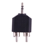2 RCA 수-3.5mm 수 잭 오디오 Y 어댑터, 2 RCA 수-3.5mm