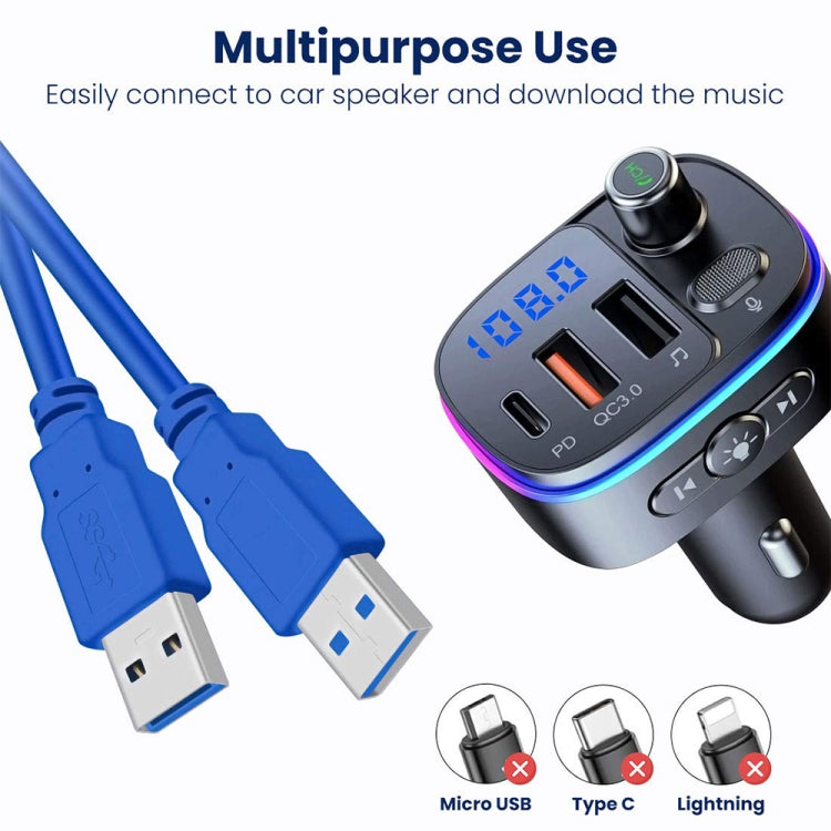 USB 3.0 A 타입 수컷-수컷 AM-AM 연장 케이블, 길이: 1.5m, 길이: 1.5m